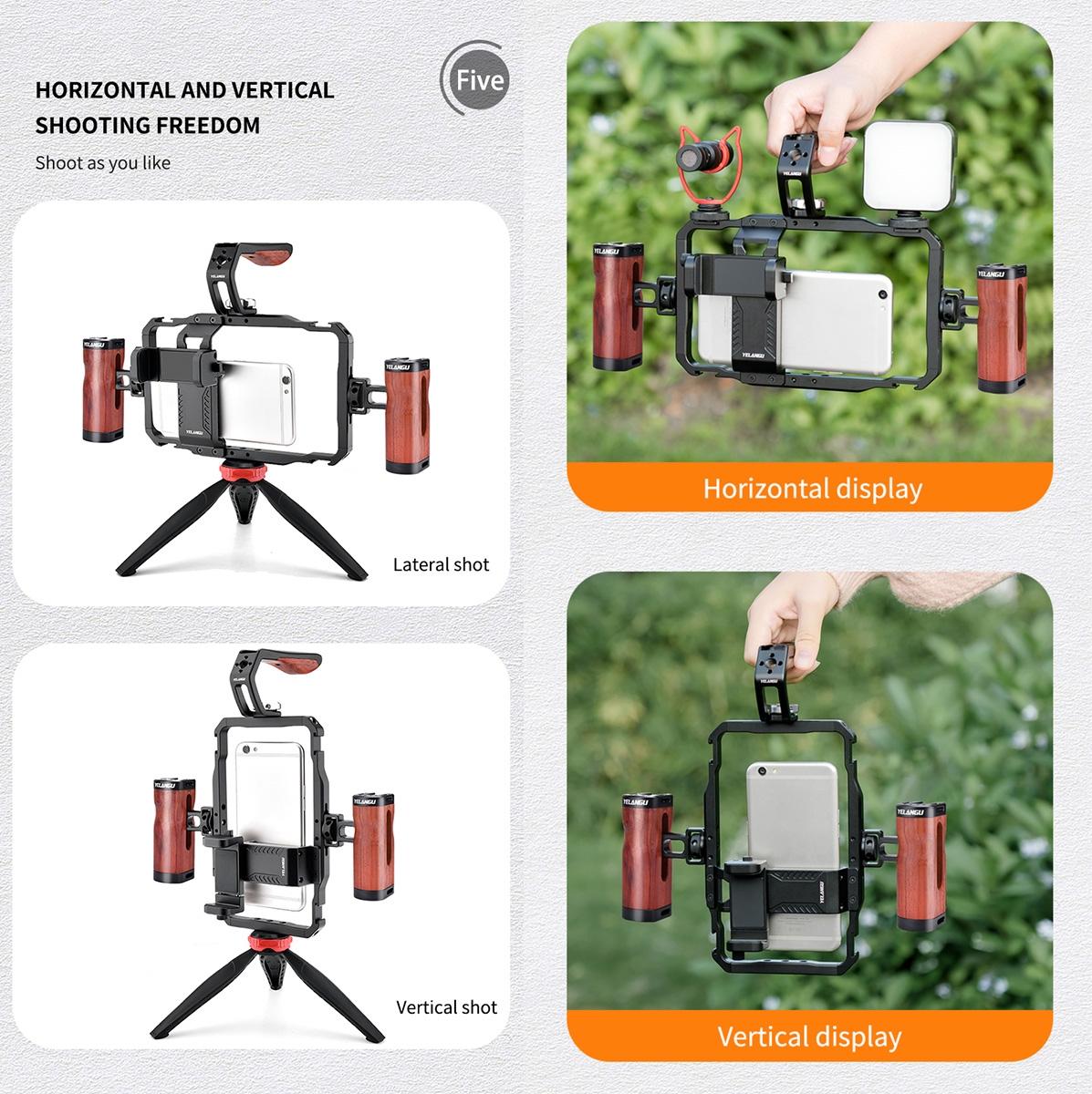 Smartphone Video Rig With Stabilizer Handles For Vlogging And Live Broadcast-1915196992557027333
