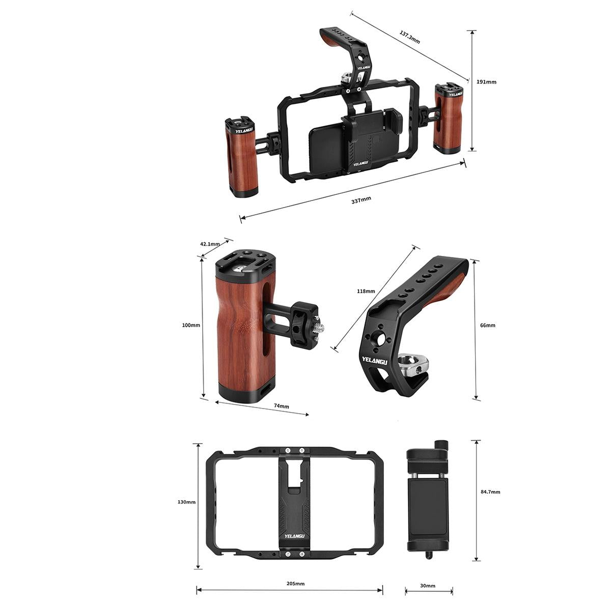 Smartphone Video Rig With Stabilizer Handles For Vlogging And Live Broadcast-1915196992557027334