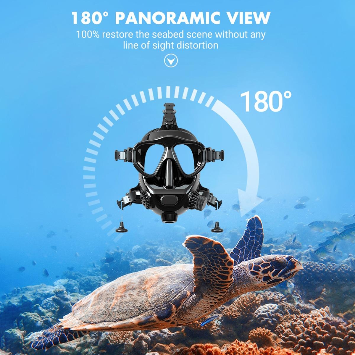 Action Camera Diving Snorkel Mask For Water Sports-1915196772821635075