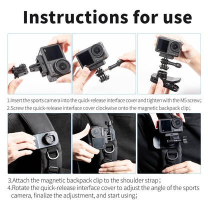 360 Degree Rotating Magnetic Backpack Clip Mount-1915196676512026630