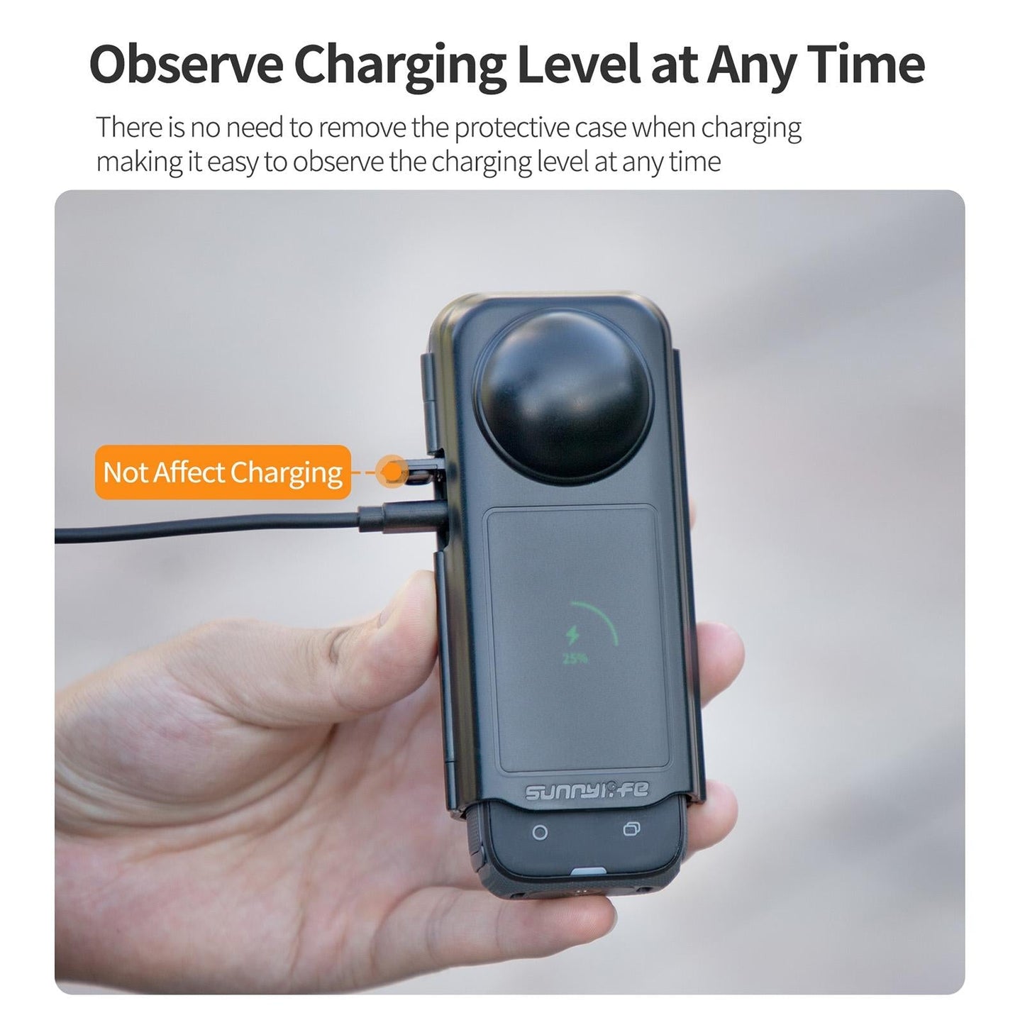 Transparent Black Sunnylife Camera Cover For Insta360 X4 With Integrated Lens Screen Protection-1915196560963145732