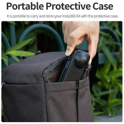 Transparent Black Sunnylife Camera Cover For Insta360 X4 With Integrated Lens Screen Protection-1915196560963145736