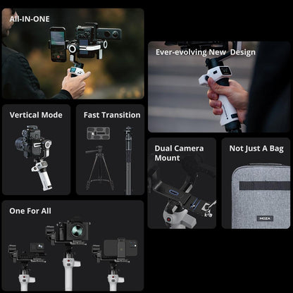 Aircross S 3 Axis Foldable Handheld Gimbal Stabilizer For Dslr Cameras And Smart Phone White-1943465050710872068