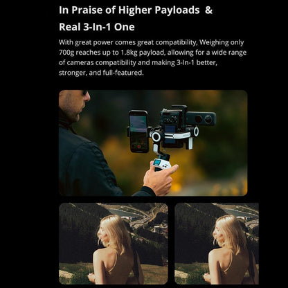 Aircross S 3 Axis Foldable Handheld Gimbal Stabilizer For Dslr Cameras And Smart Phone White-1943465050710872070