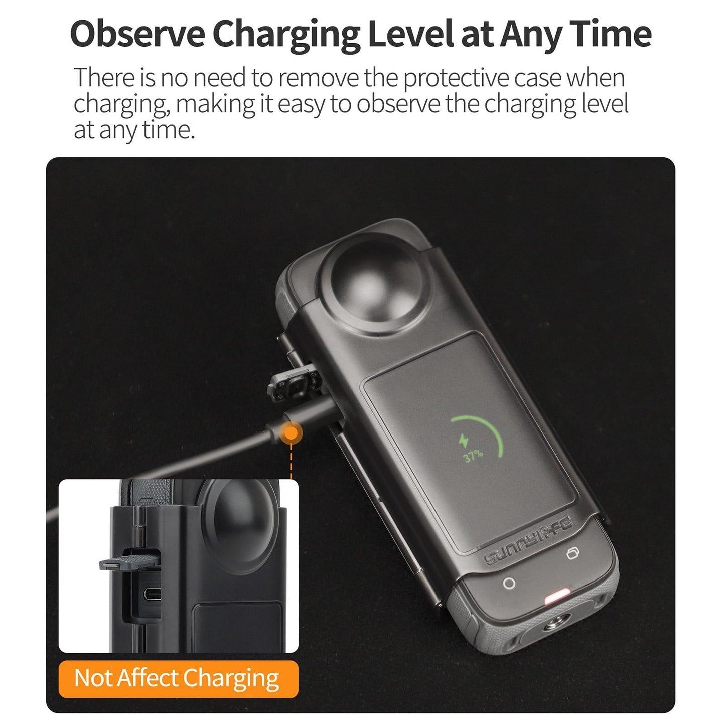 Transparent Black Sunnylife Lens Screen Protector For Insta360 X4-1915196560791179266