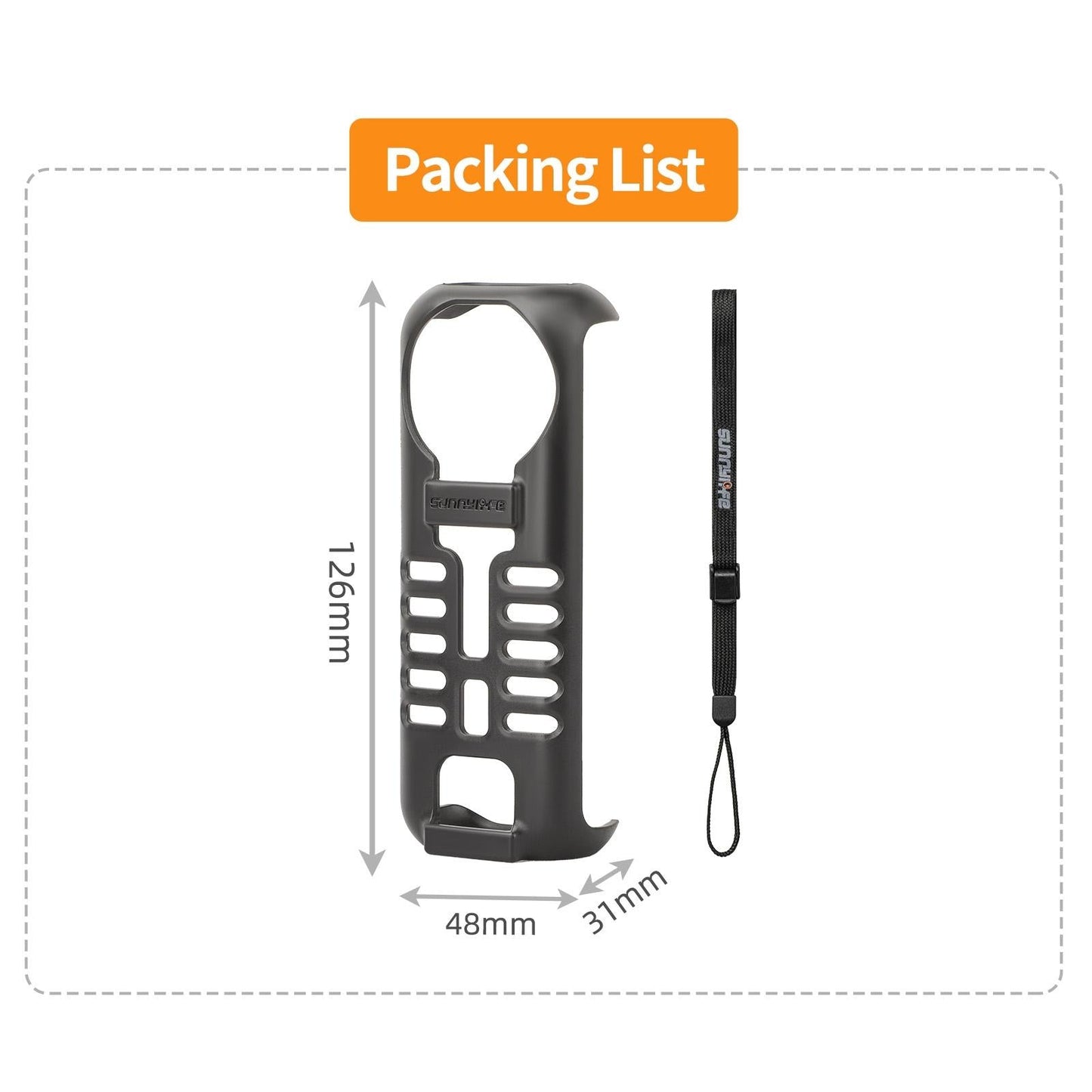 Graphene Protective Case For Insta360 X4 With Hand Strap - Black-1915196795407962114