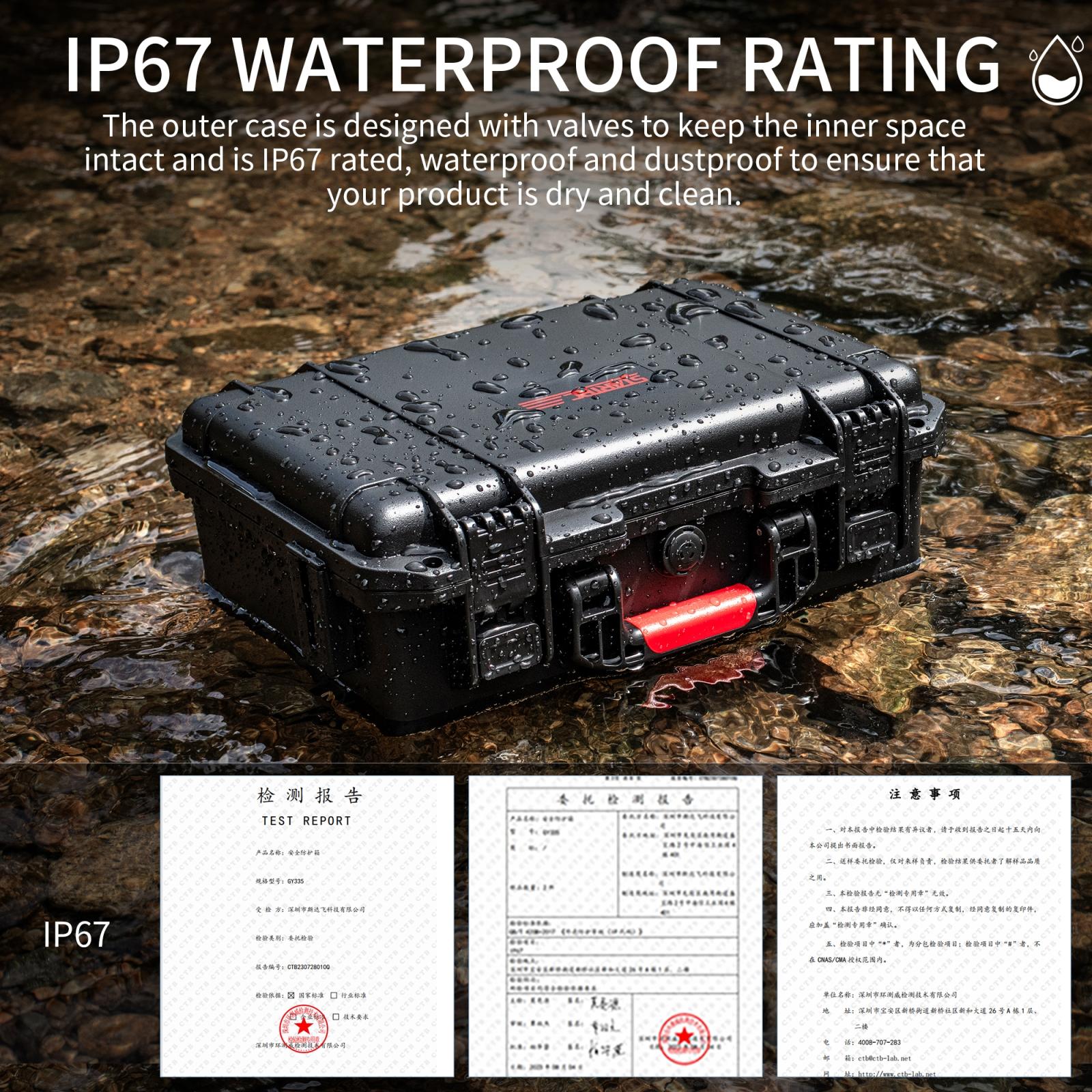 Waterproof Dual-Layer Storage Box For Insta360 X4 Startrc - Black-1915196772968435715