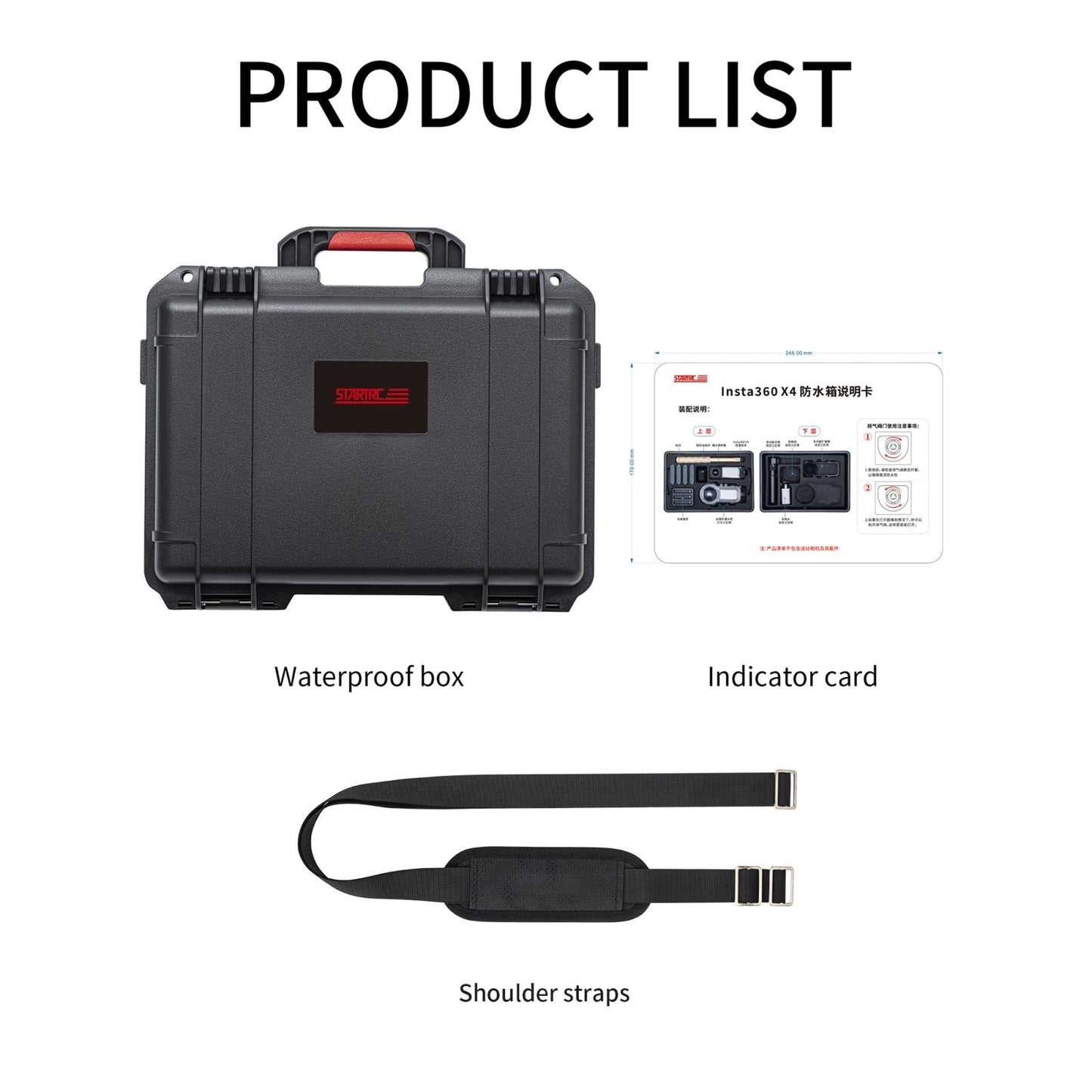 Waterproof Dual-Layer Storage Box For Insta360 X4 Startrc - Black-1915196772968435719