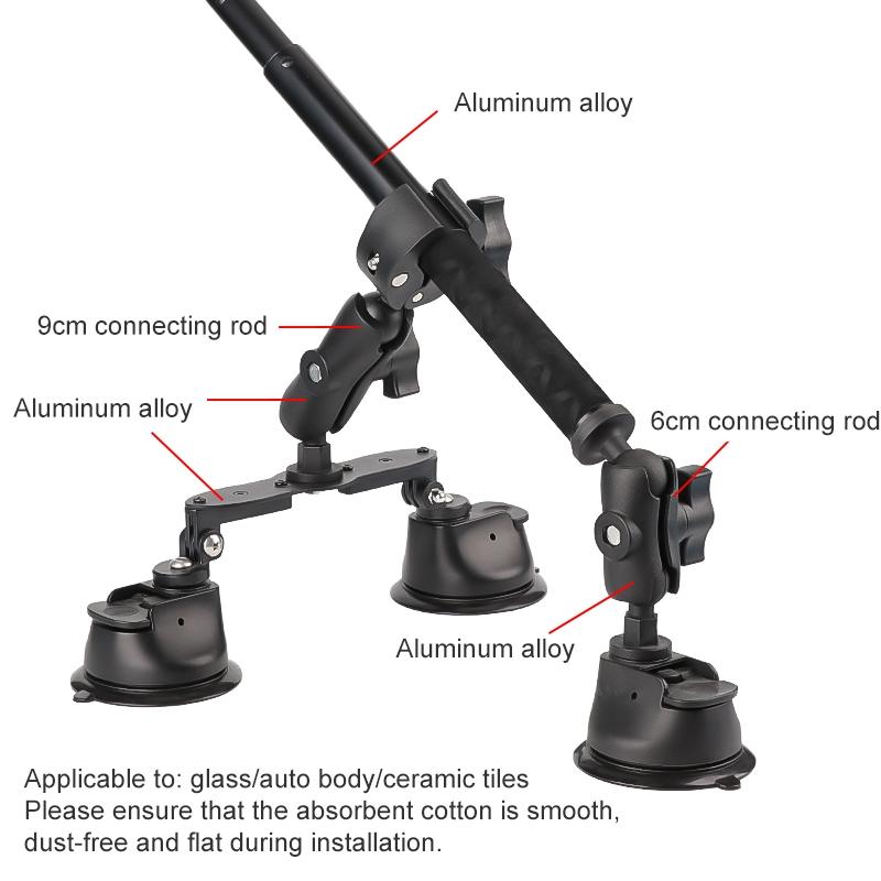 Selfie Stick Kit With Dual Leg And Single Suction Cups-1915196804505407491