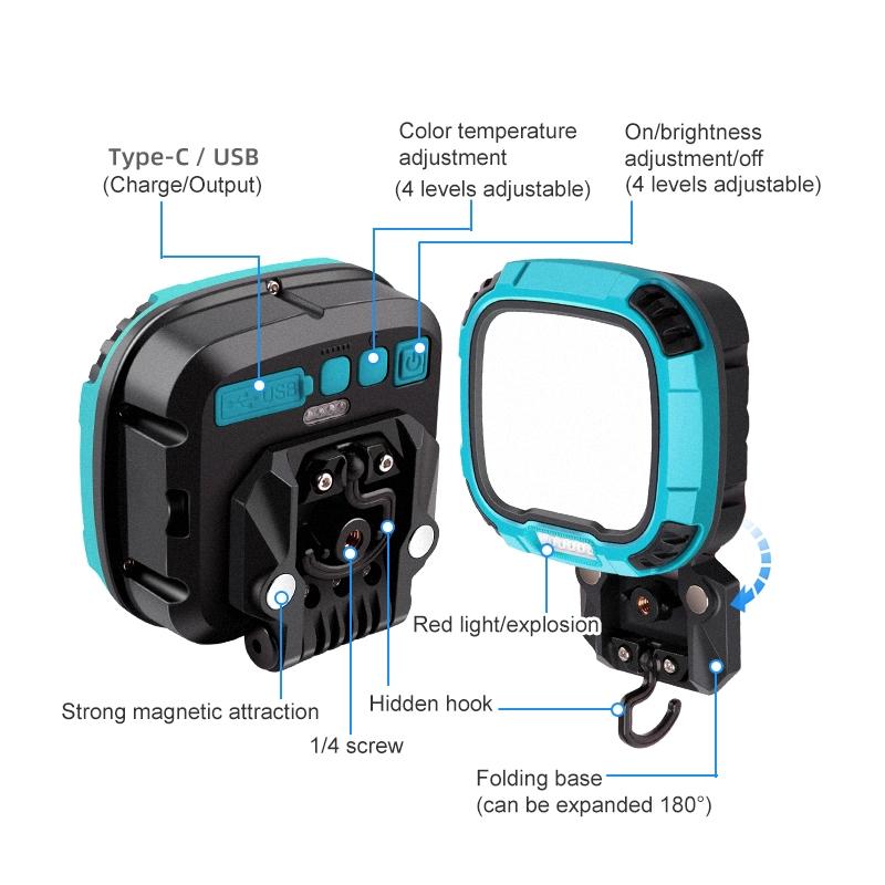 28W Waterproof Led Work Light With 136 Leds For Photography And Fill Light - Blue-1964932153720573955