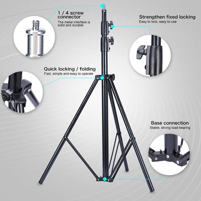Professional Metal Lighting Stand For Studio Flash - 2.8M Height-1915198227964104708