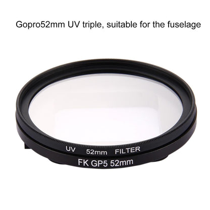 3-In-1 52Mm Round Uv Lens Filter For Gopro Hero7 / 6 / 5 With Cap-1915197823666753540