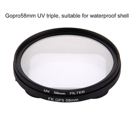3-In-1 58Mm Round Uv Filter With Cap For Gopro Hero7 / 6 / 5-1915197638786027524