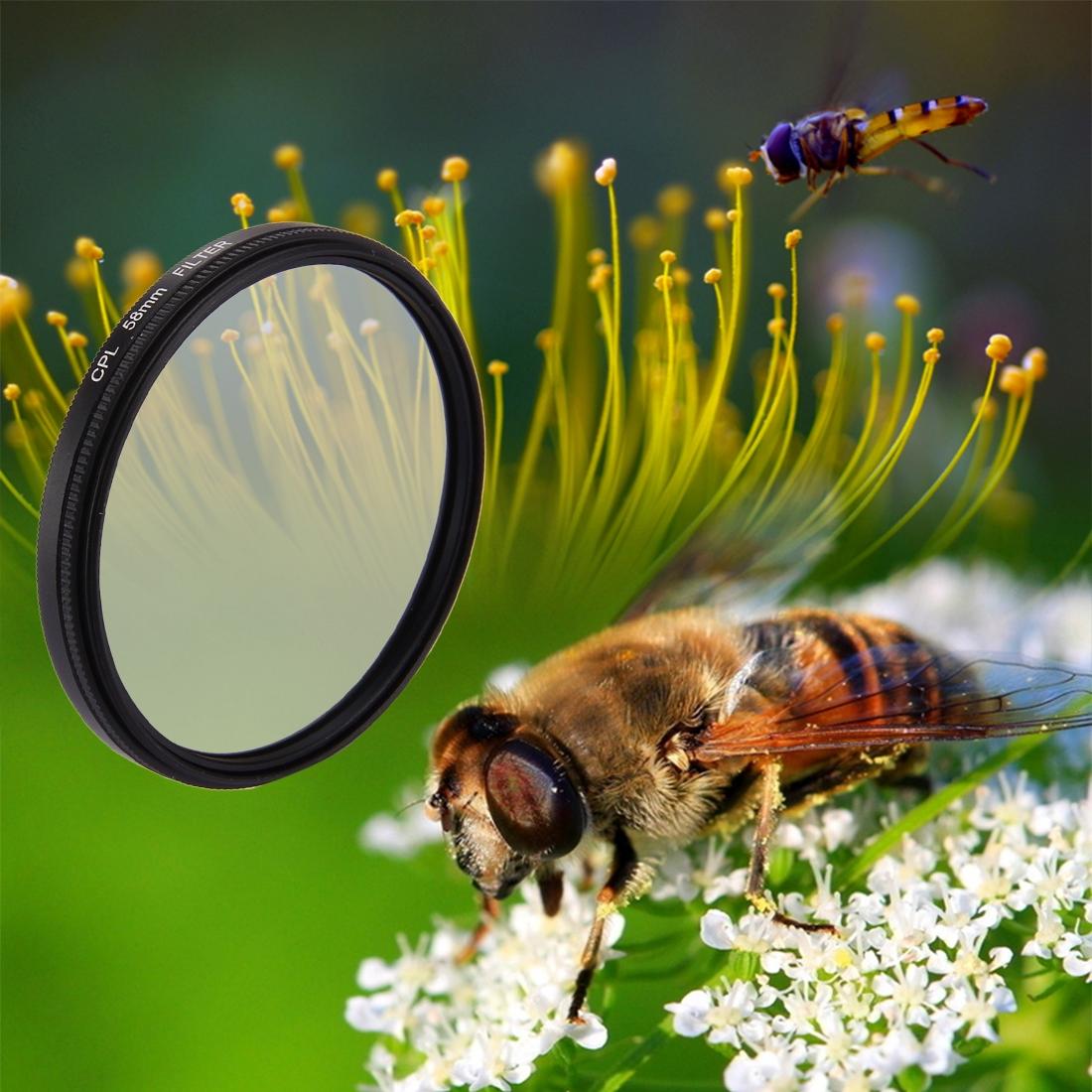 3-In-1 58Mm Round Cpl Lens Filter For Gopro Hero7 / 6 / 5 With Cap-1915197446955339784