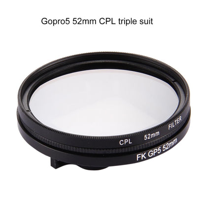 3-In-1 52Mm Round Cpl Lens Filter For Gopro Hero7 With Cap-1915197176921853956