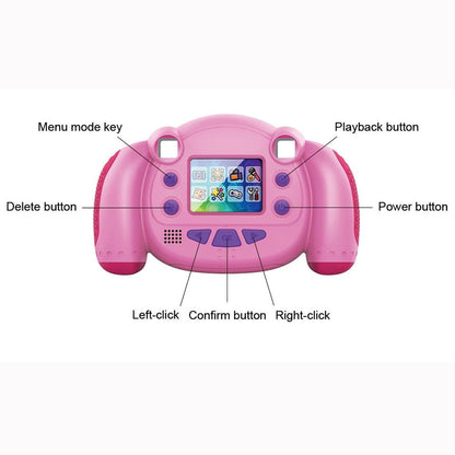 2.0 Inch Hd Screen Digital Children Camera - Pink 3Mp-1915196535486943238