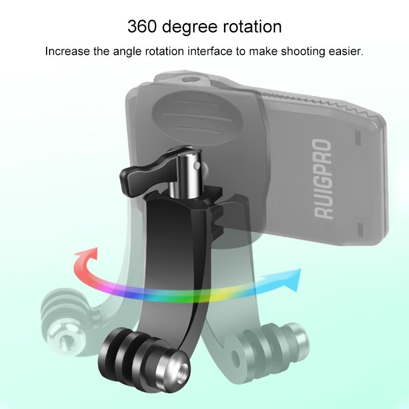360 Degree J-Type Backpack Mount For Gopro Dji And Action Cameras-1915197279422255109