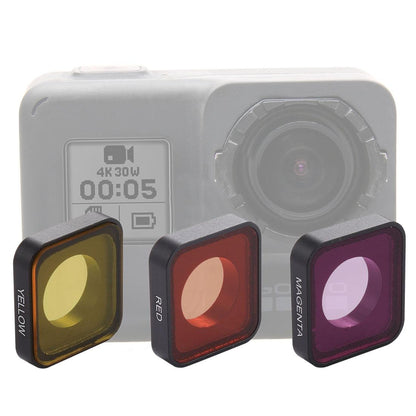 3-In-1 Snap-On Lens Filter For Gopro Hero6 / 5 - Red Yellow Purple-1915197155333771264