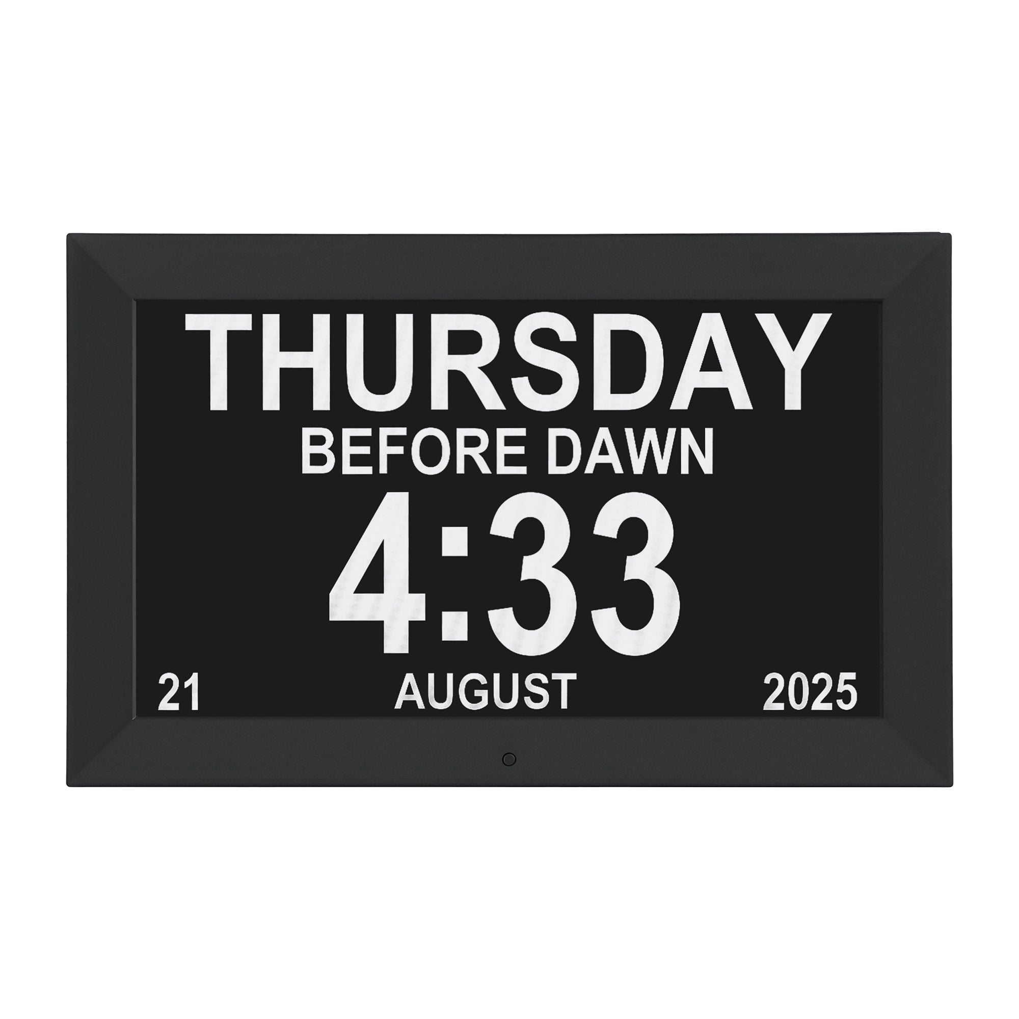 Artiss 10" Digital Day Clock Alarm Calendar Dementia Date Week Desk Clocks Black