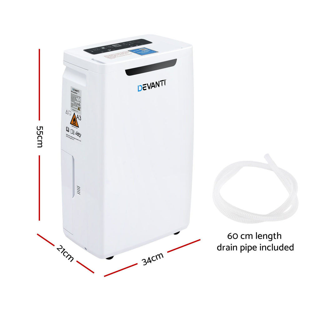 Devanti 16L Dehumidifier Portable Air Dryer Moisture Absorber 5.5L Water Tank Home