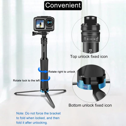 Telescopic Selfie Stick For Action Cameras-1915196721831481352