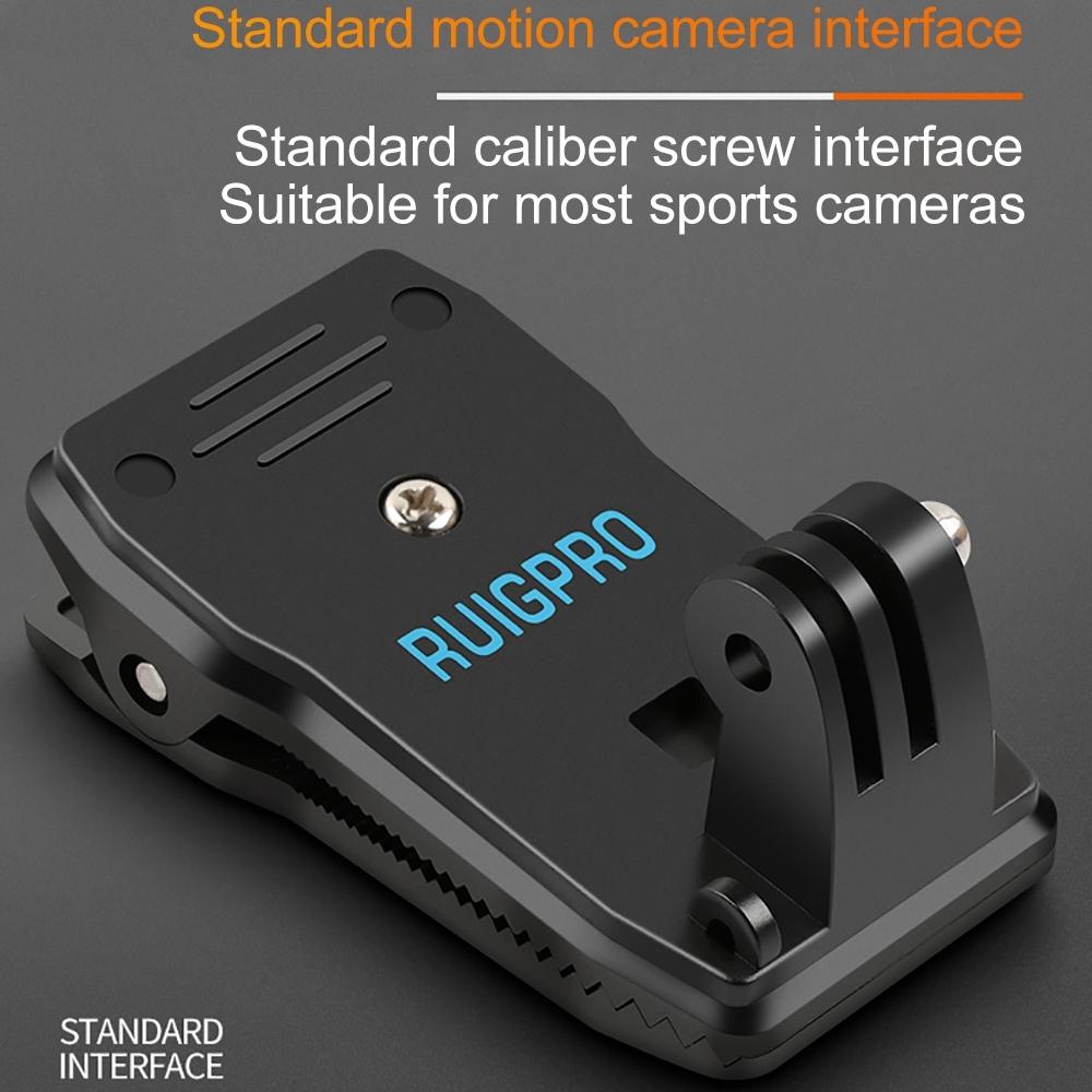 360 Degree Backpack Mount For Gopro Dji And Other Action Cameras - Rotating Clip Clamp-1915197577184284681