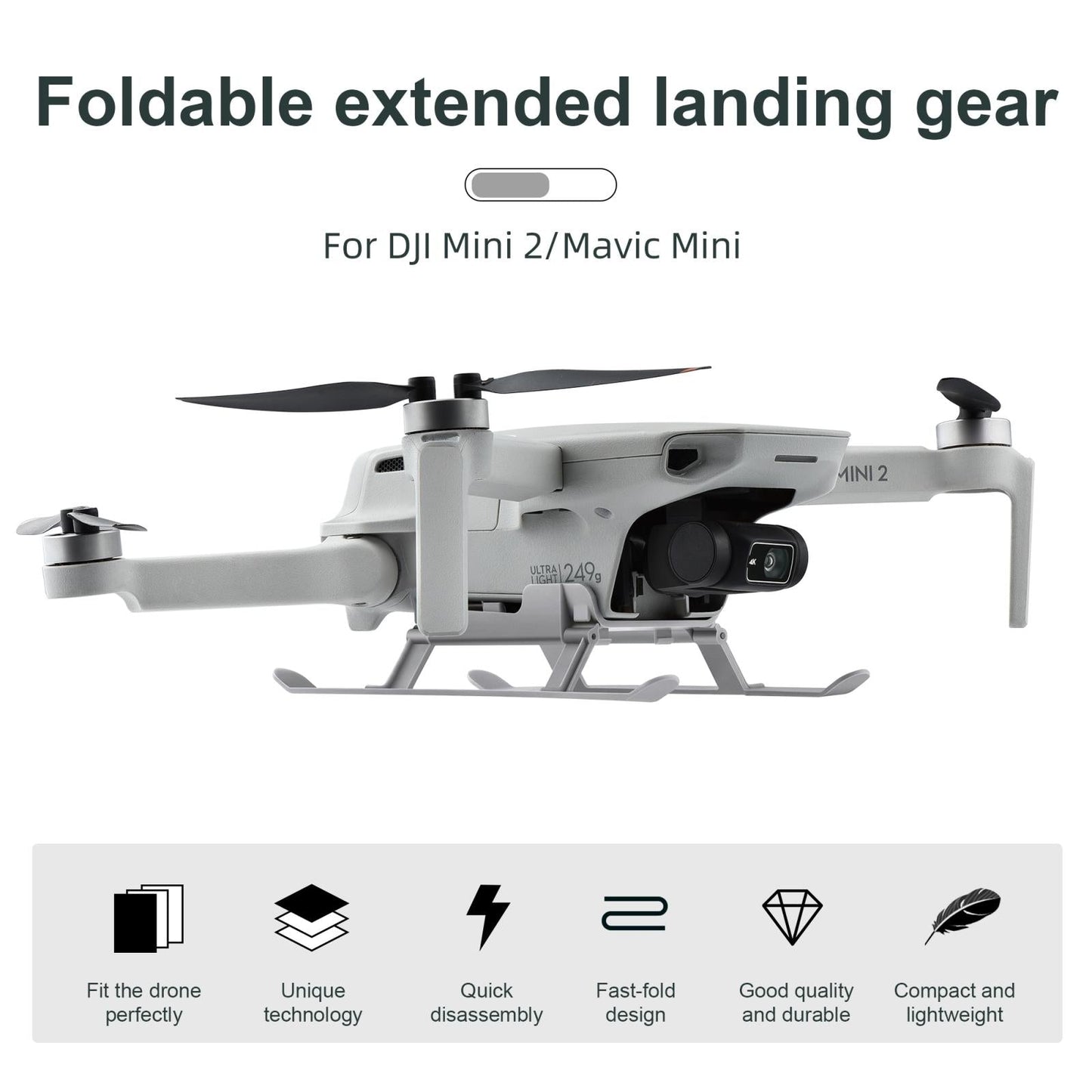 Shockproof Landing Gear Extender For Dji Mini 2 / Mavic Mini-1915196499403345923