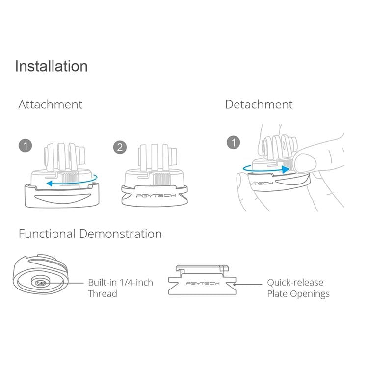 Universal Tripod Adapter For Dji Action Camera-1915196708816556034