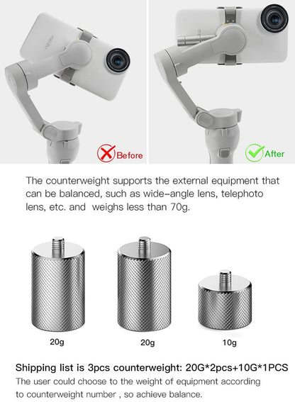 50G Anti-Shake Counterweight For Dji Om4 / Mobile 3 Gimbal-1915198370784350212