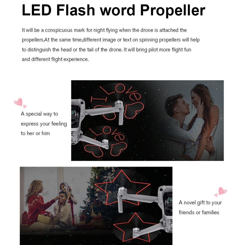 Foldable Led Propellers For Dji Mavic Air 2 - Editable Word Lamp - 1 Pair-1915197669211508738