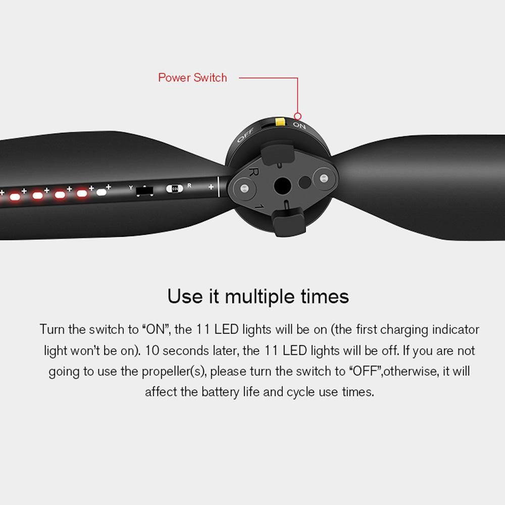 Foldable Led Propellers For Dji Mavic Air 2 - Editable Word Lamp - 1 Pair-1915197669211508742