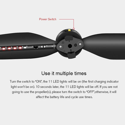 Foldable Led Propellers For Dji Mavic Air 2 - Editable Word Lamp - 1 Pair-1915197669211508742