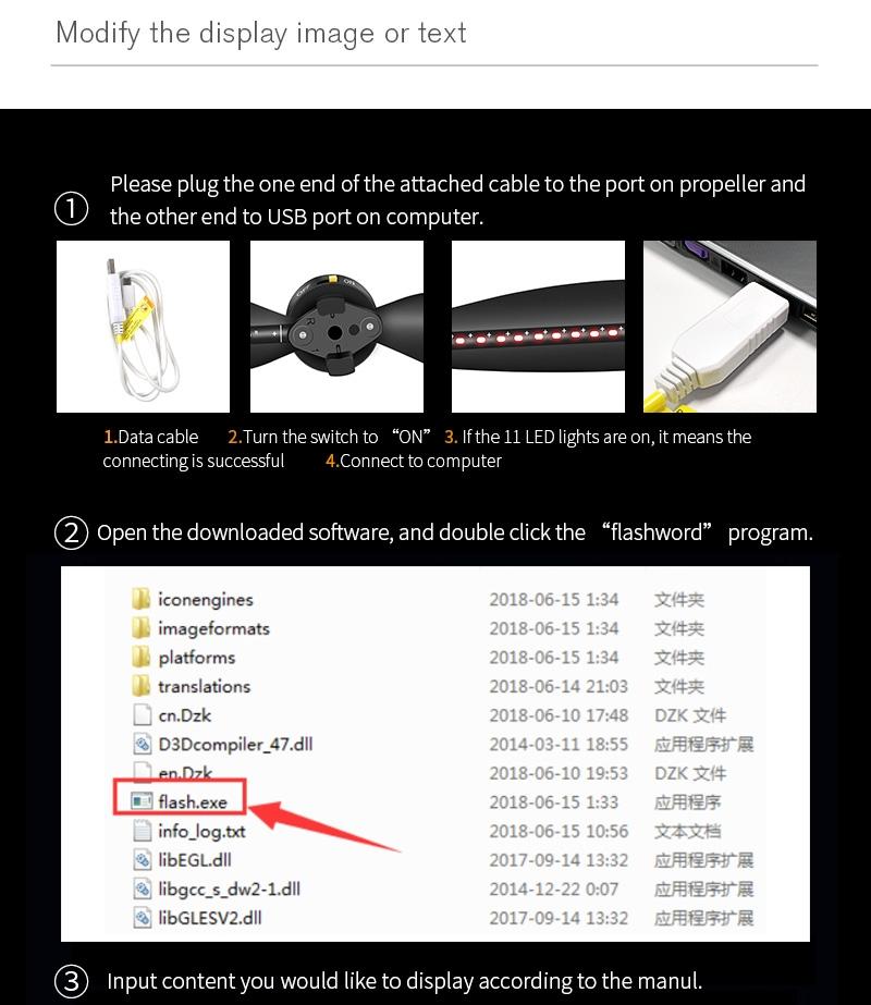 Foldable Led Propellers For Dji Mavic Air 2 - Editable Word Lamp - 1 Pair-1915197669211508743