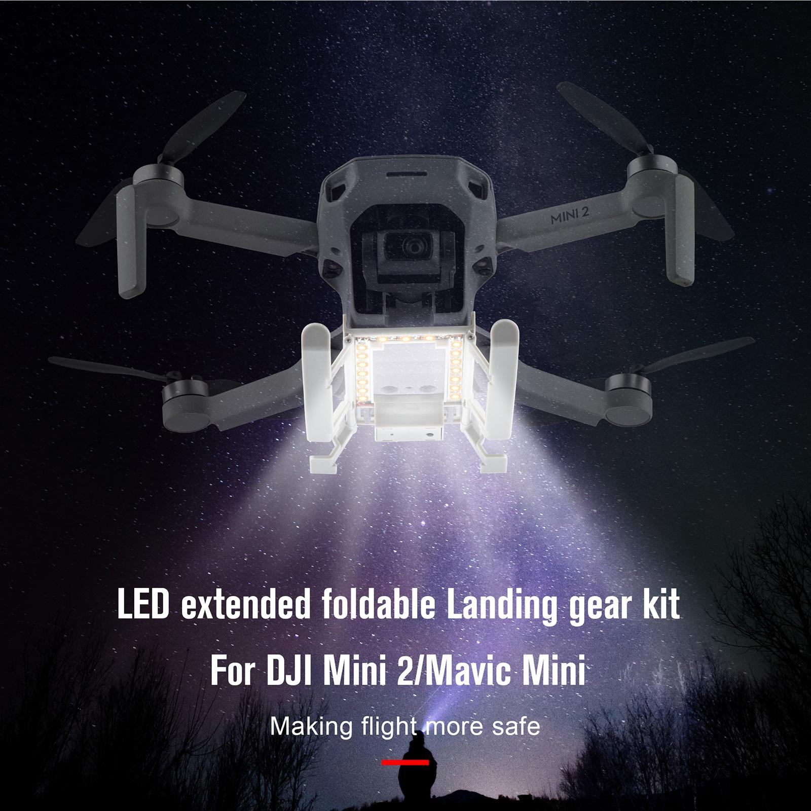 Foldable Landing Gear Extender For Dji Mini 2 / Mavic Mini With Led Night Light-1915196556068392963
