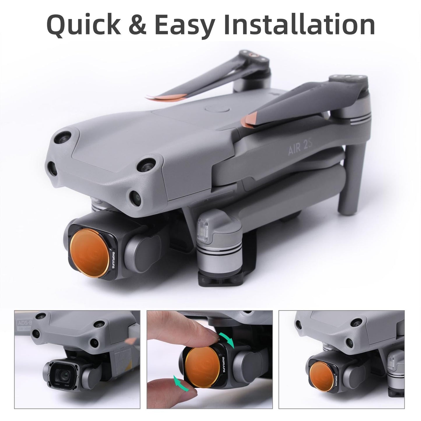 4-In-1 Nd Lens Filters For Dji Air 2S - Nd8Pl Nd16Pl Nd32Pl Nd64Pl-1915198413998264326