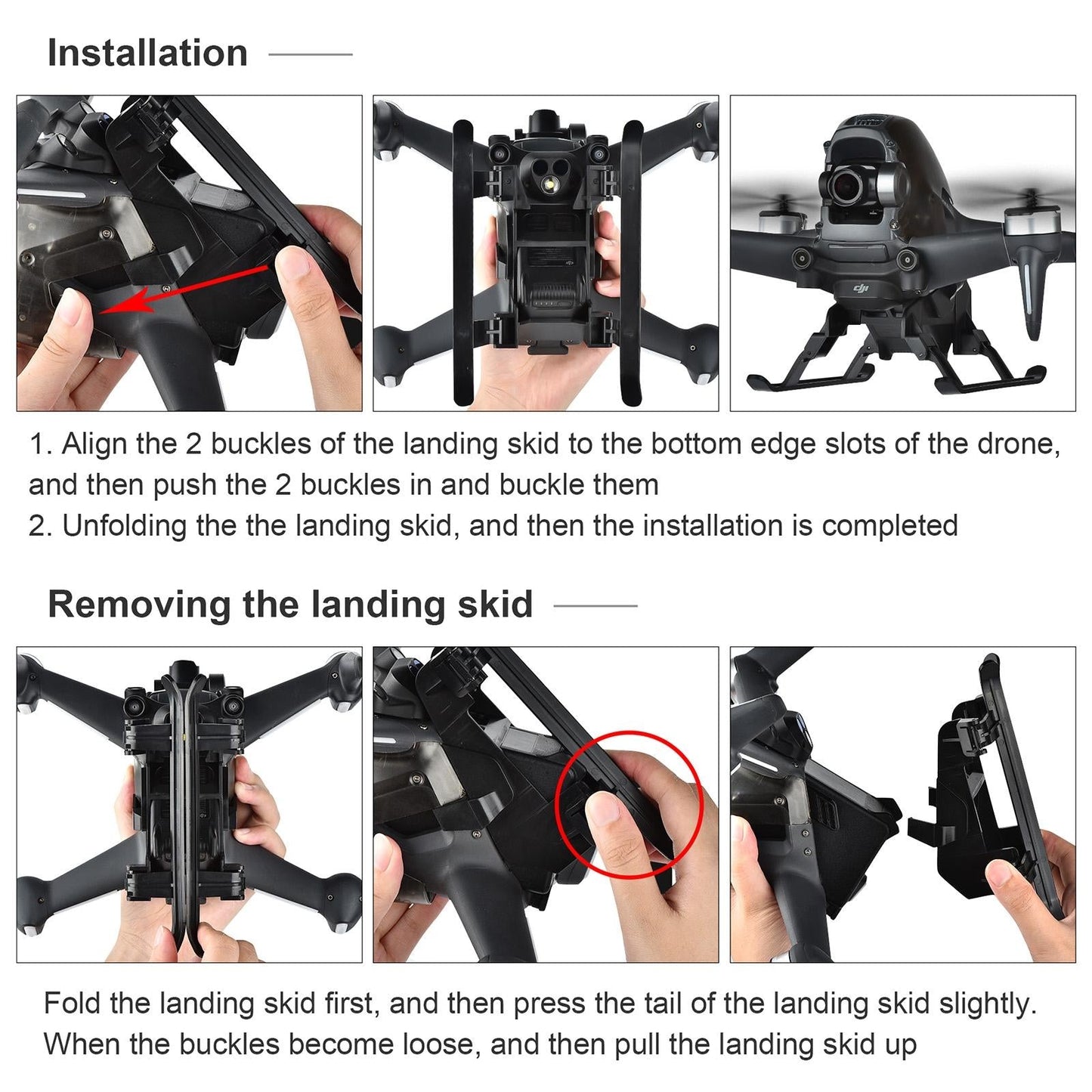 Foldable Quick Release Landing Gear For Dji Fpv - Heightened-1915196501685047303