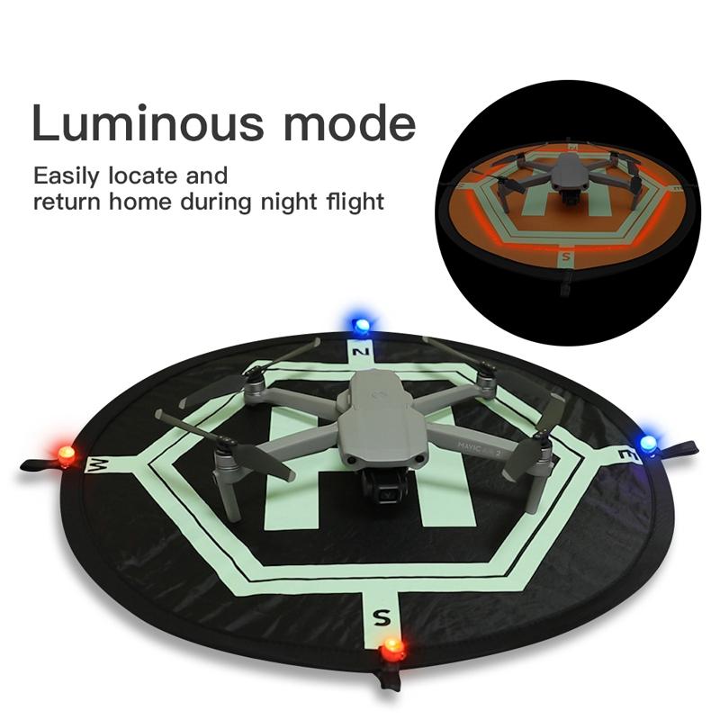 Foldable Landing Pad For Dji Mavic Mini / Air 2S / Fpv - 55Cm Round With Night Light-1915198233991319554