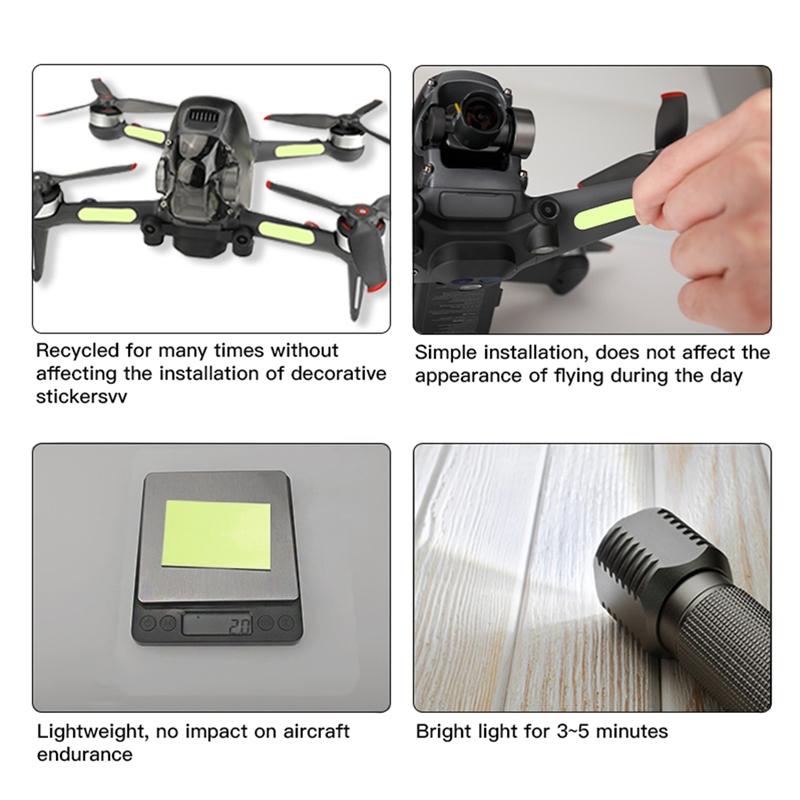 2-Pack Luminous Night Flight Stickers For Dji Fpv Drone-1915197243451904004