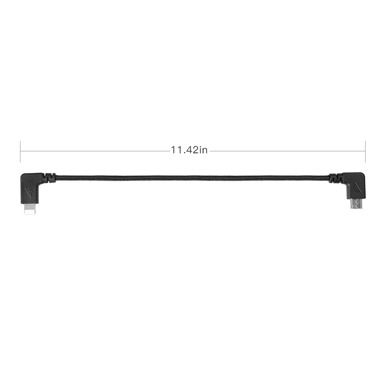 29Cm Woven Nylon Micro Usb To 8 Pin Data Cable For Dji Mavic Mini / Air / Spark / 2 Pro / Zoom Remote Controller - Iphone / Ipad Compatible-1915196497805316097