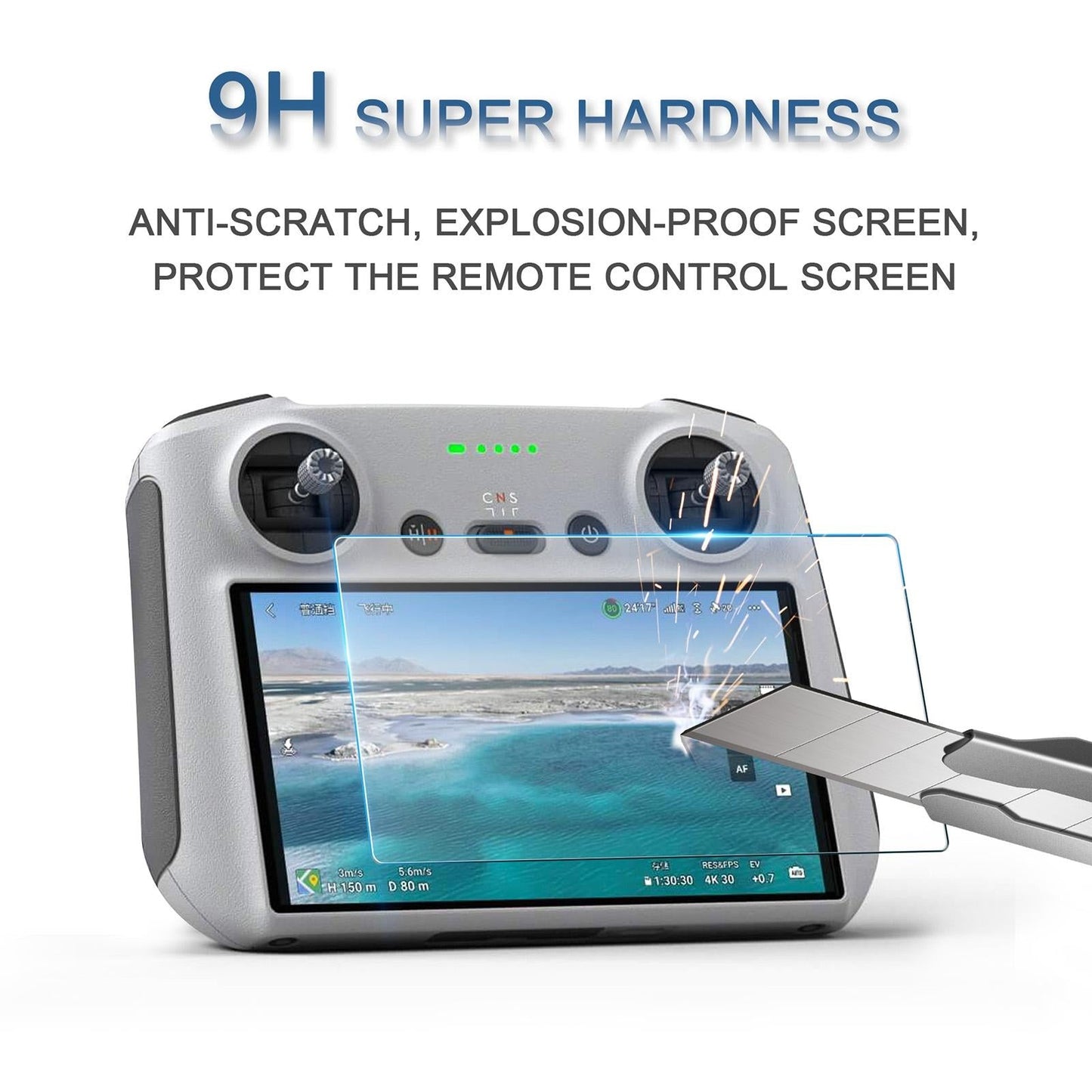 2-Pack Tempered Glass Film For Dji Mini 3 Pro Remote - 9H 2.5D-1915197411035320322