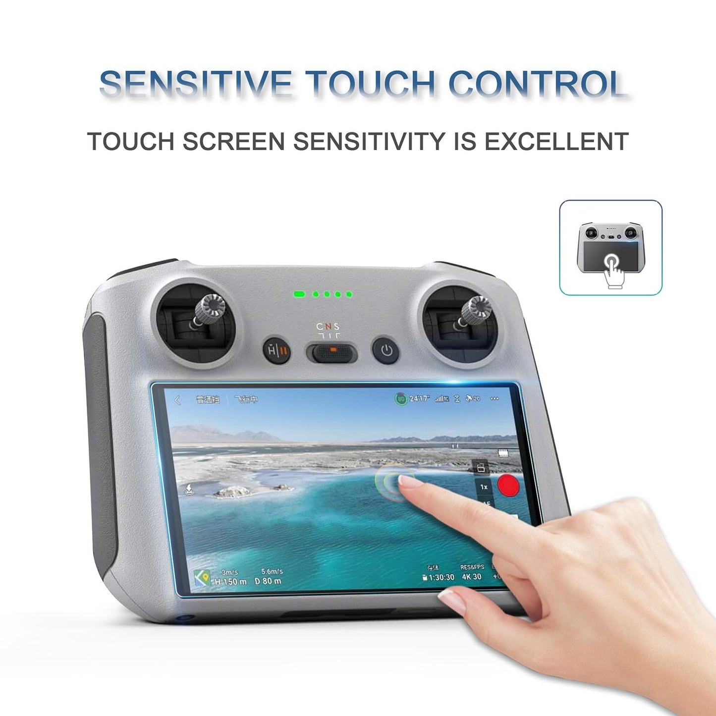 2-Pack Tempered Glass Film For Dji Mini 3 Pro Remote - 9H 2.5D-1915197411035320325