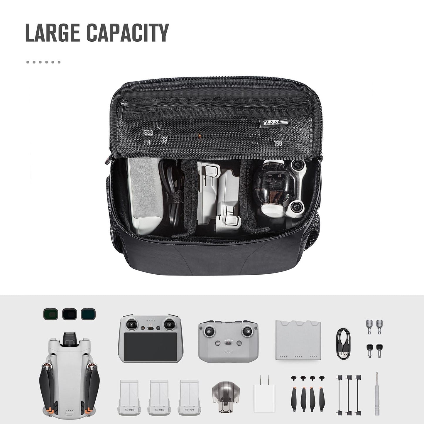 Single Shoulder Carry Bag For Dji Mini 3 Pro Air 2S Mini 2 Mavic 3 Air 2 - Portable Storage-1915196746347188226