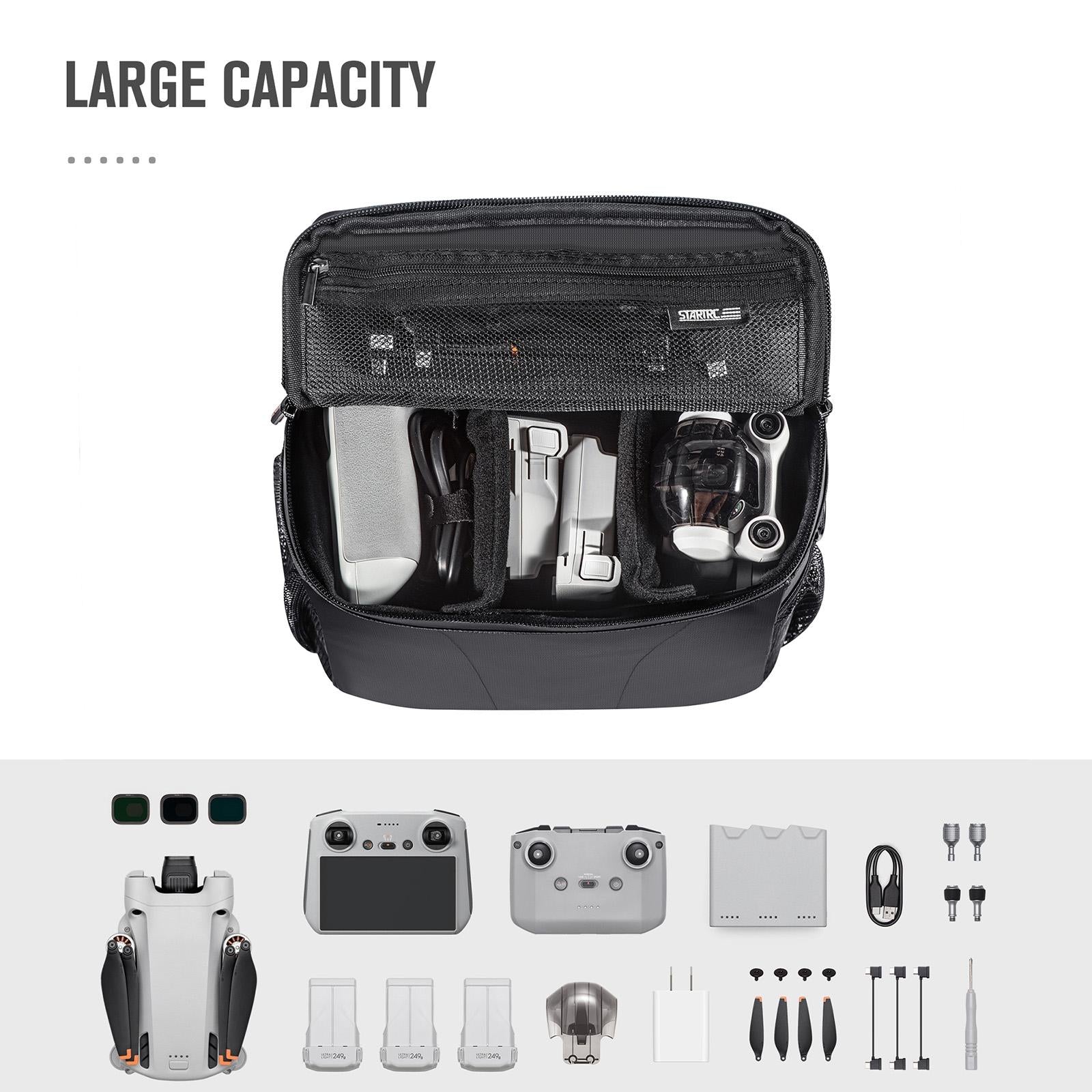Single Shoulder Carry Bag For Dji Mini 3 Pro Air 2S Mini 2 Mavic 3 Air 2 - Portable Storage-1915196746347188226