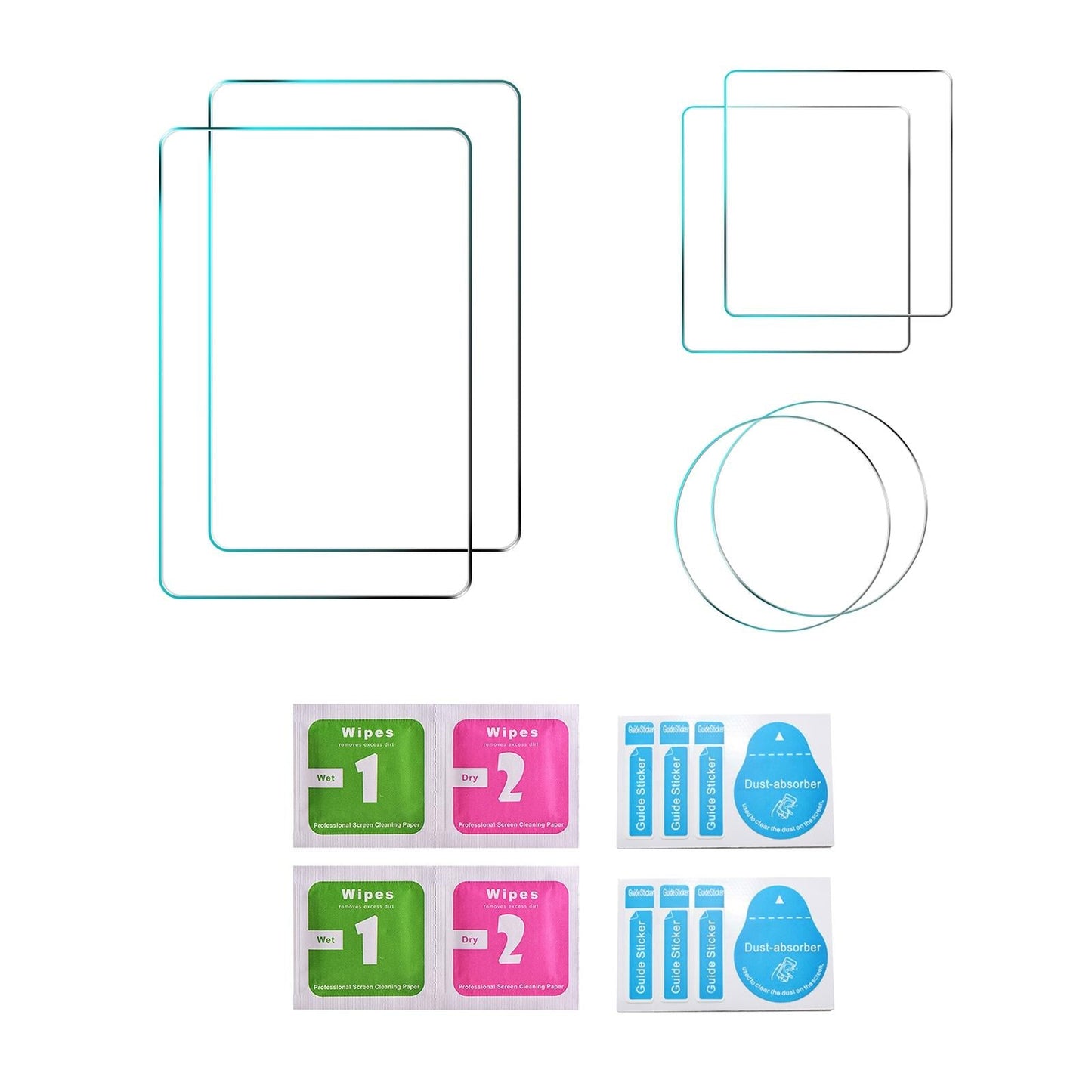 2-Pack 3-In-1 Tempered Glass Screen Protectors For Front And Back Lenses-1915197048433545217