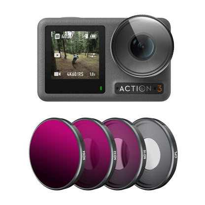 4-In-1 Lens Filter For Dji Action 3 Nd16 Nd32 Nd64 Cpl-1915197720746921984