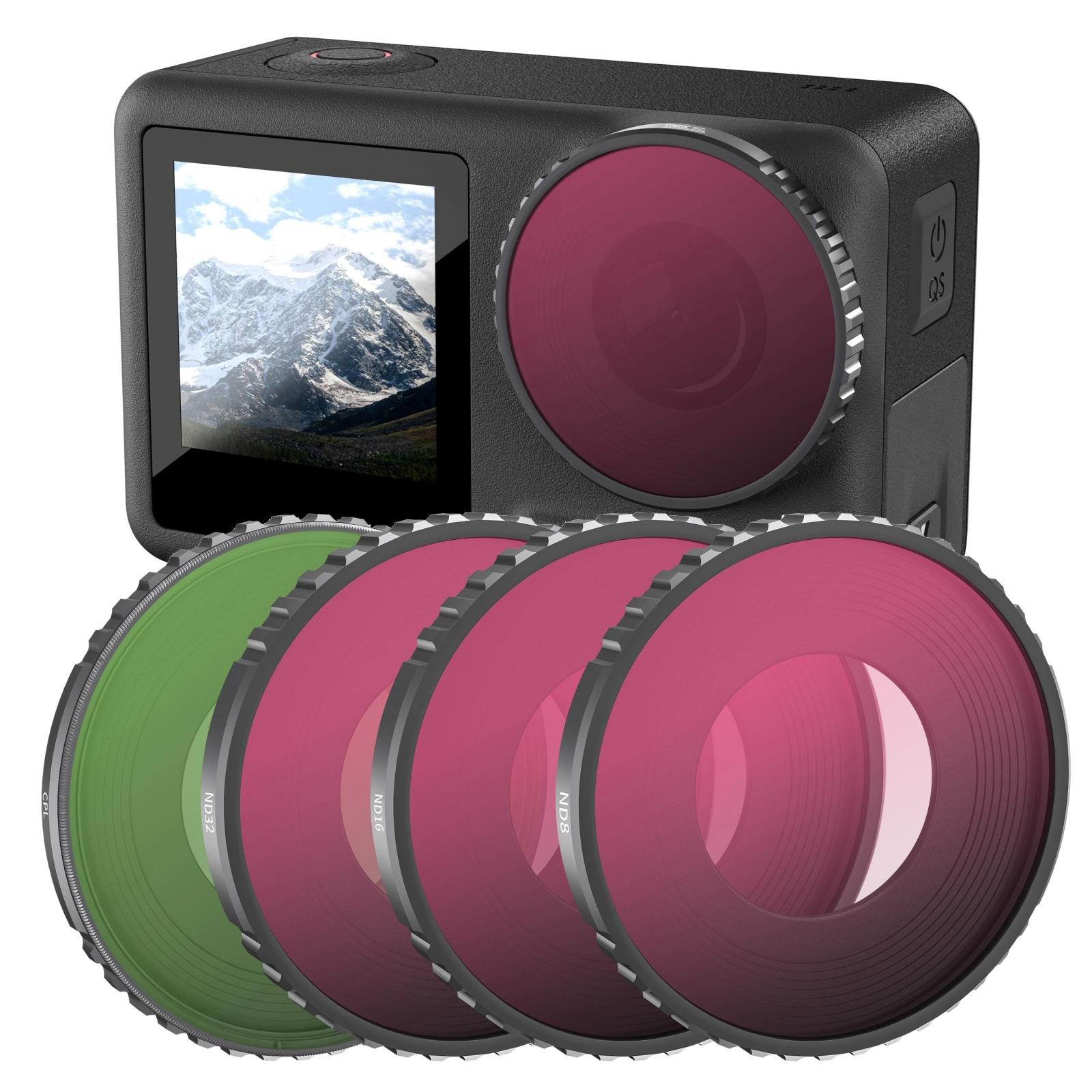 4-In-1 Lens Filter Set For Dji Action 4 - Nd8 Nd16 Nd32 Cpl-1915198417555034119