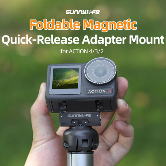 Magnetic Adapter Mount For Dji Action Cameras - Compatible With Action 2 3 And 4-1915196709542170625