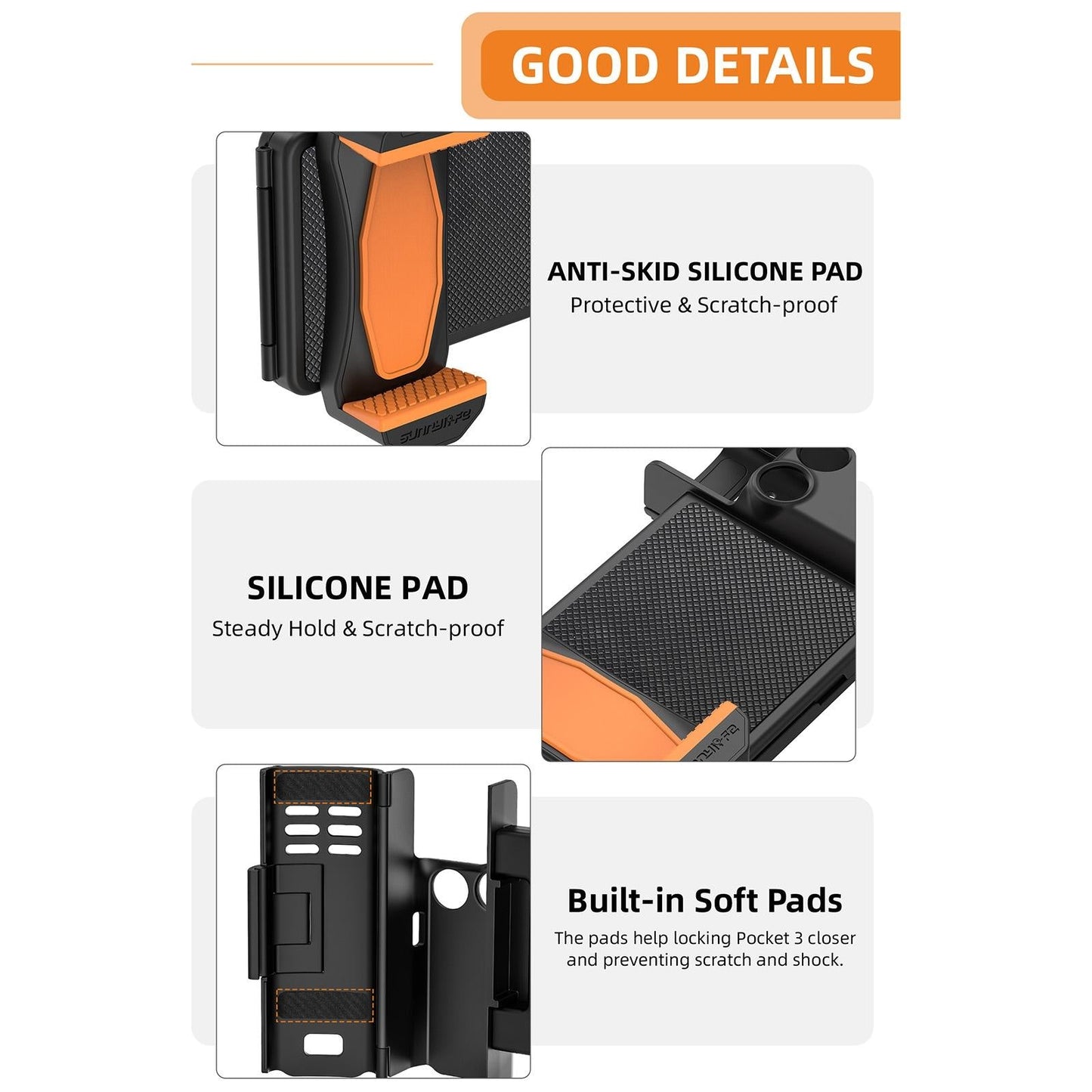 Portable Phone Clamp Holder With Storage Case For Dji Pocket 3-1915196668890976258