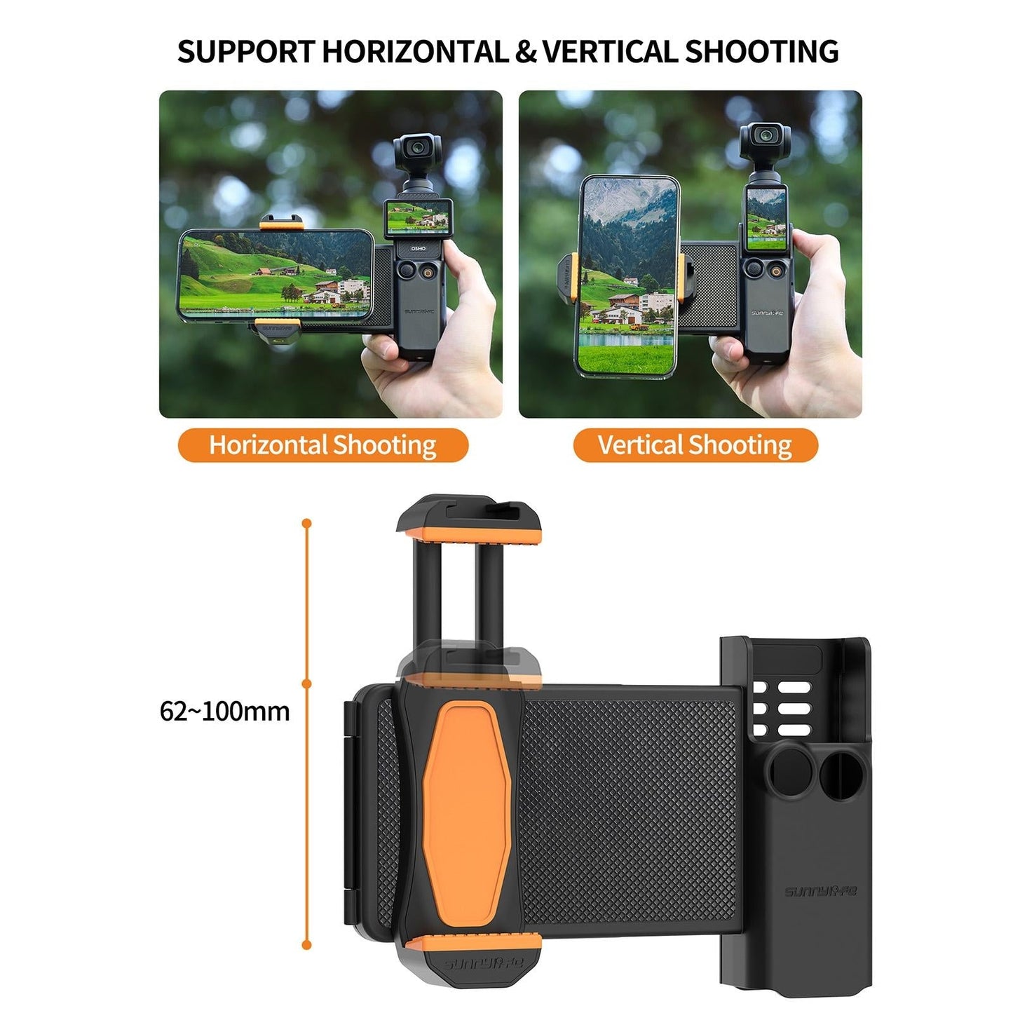 Portable Phone Clamp Holder With Storage Case For Dji Pocket 3-1915196668890976261