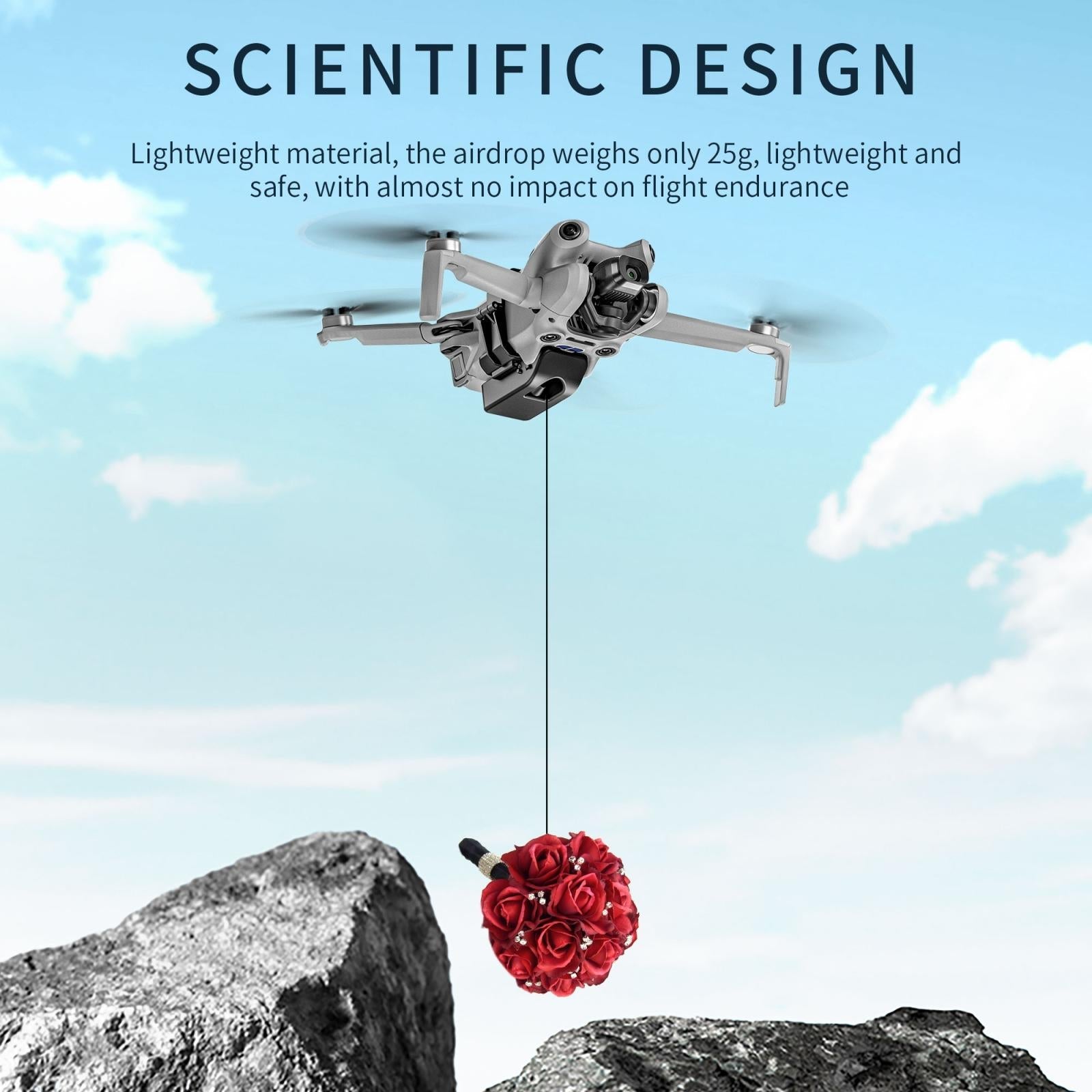 Parabolic Air Dropping System For Dji Mini 4 Pro - Led Light-1962691928160079876